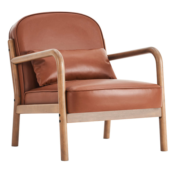 Buran Accent Chair - Saddle/Walnut