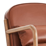 Fani Accent Chair - Saddle/Walnut