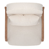 Fani Accent Chair - White Boucle/Walnut