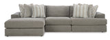 Wren 3-Piece Sectional with Chaise - Ash