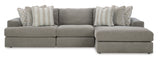 Wren 3-Piece Sectional with Chaise - Ash
