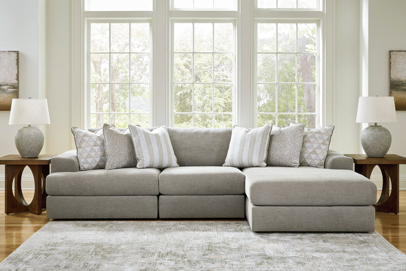 Wren 3-Piece Sectional with Chaise - Ash