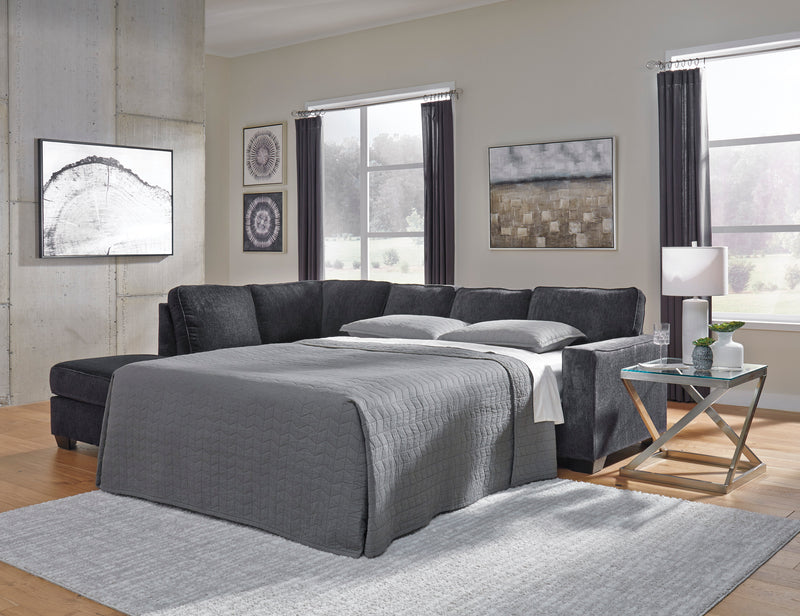 Merlin 2-Piece Sleeper Sectional with Chaise - Slate Color