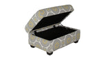 91814 storage ottoman with lid open showing interior storage space