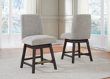 Burkhaus upholstered swivel barstool upholstery and design detail in Calgary Alberta
