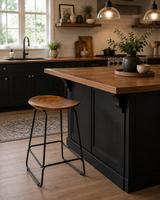 NATURE'S EDGE BACKLESS STOOL - NATURAL