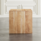 Close-up of LUX end table craftsmanship and material texture