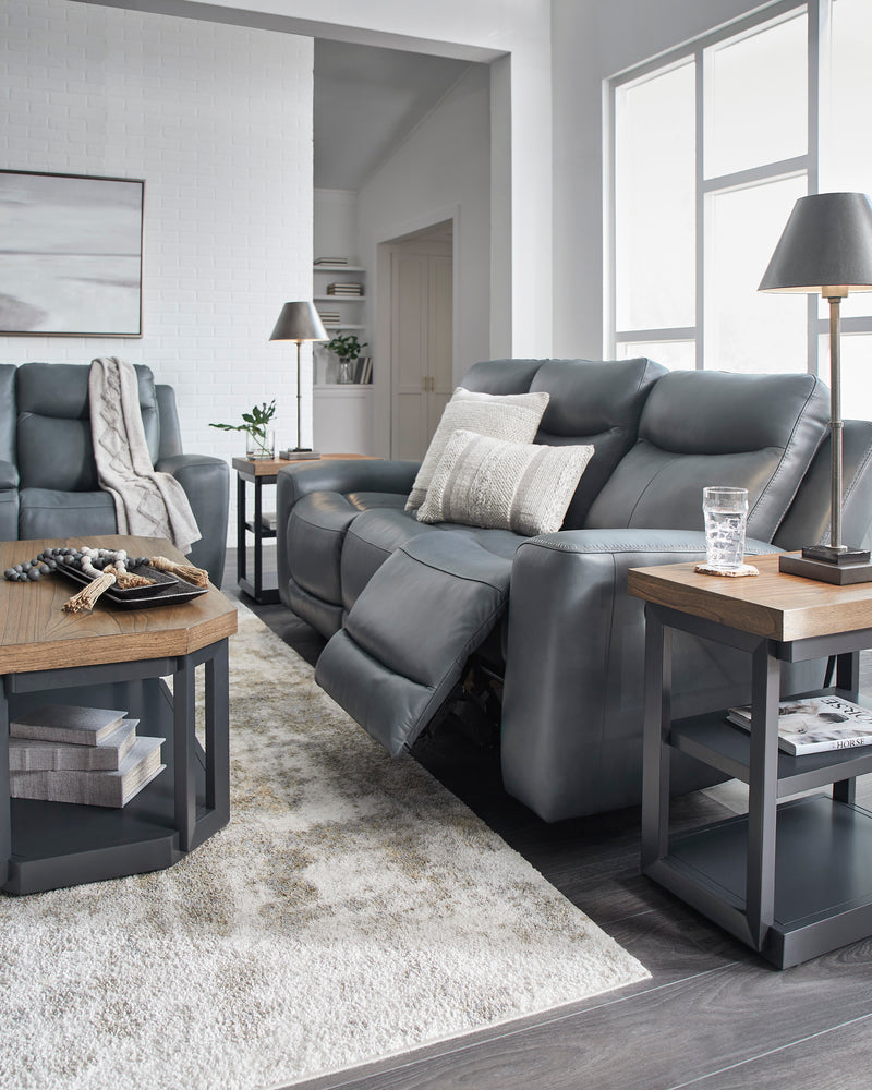 Francfranc DULCE SOFA BK グレー Dunwell Dual Power Reclining Sofa - Steel – Couch9