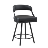 Front view of Mandy counter stool in black at Couch9 Calgary furniture store