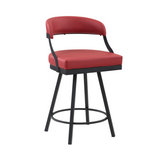 Front view of Mandy counter stool in red at Couch9 Calgary furniture store