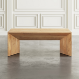 LUX coffee table styled with decor in a contemporary space