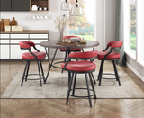 Mandy counter stool in red available in Calgary Airdrie Okotoks Chestermere Cochrane