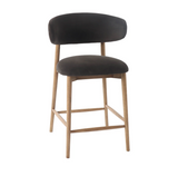 Milo counter stool in fabric upholstery and design detail in Calgary Alberta