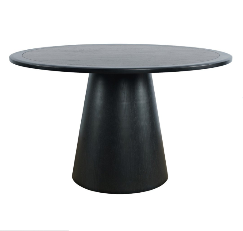 NASH ROUND DINING PEDESTAL TABLE - Black