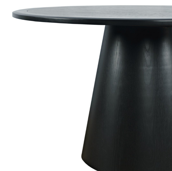 NASH ROUND DINING PEDESTAL TABLE - Black