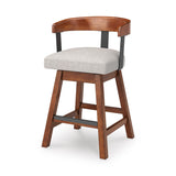 Ralene upholstered swivel barstool upholstery and design detail in Calgary Alberta