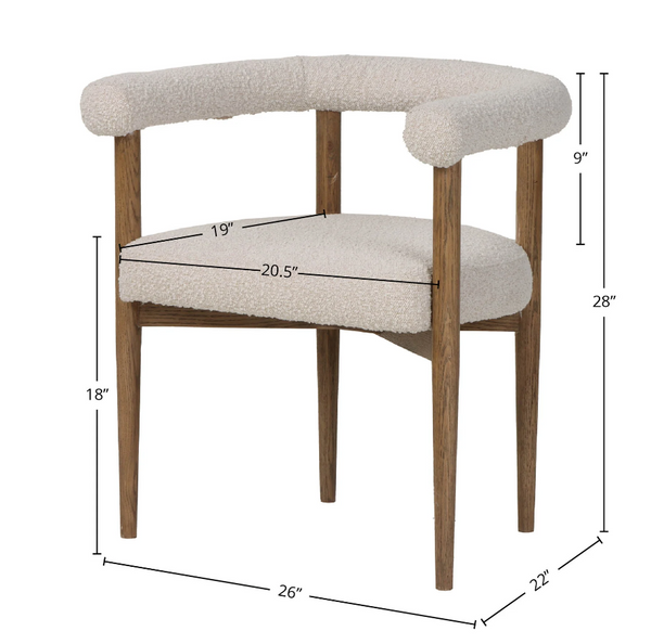 Round Arm dining Chair