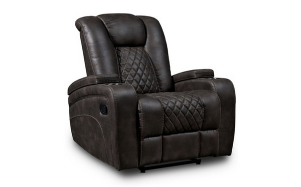 Manual Recliner Chair with Cup Holders + Storage Armrests