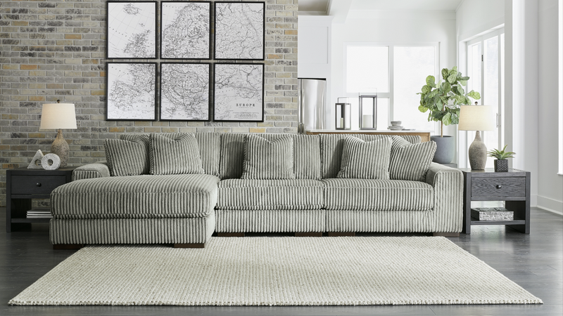 Larco 3-Piece Sectional with Chaise - Fog