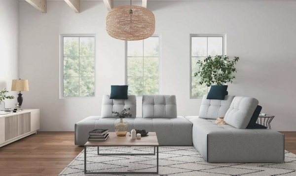Wrogn Sectional Sofa with Adjustable Backrests and Headrests
