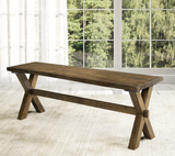 TAJ - LIVE EDGE DINING SET W/ 4 SIDE CHAIRS & 1 BENCH