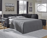 Merlin 2-Piece Sleeper Sectional with Chaise - Slate Color