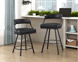 Side view of Mandy counter stool in black at Couch9 Calgary furniture store