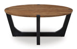 Top view of Hannah coffee table showing clean and balanced design