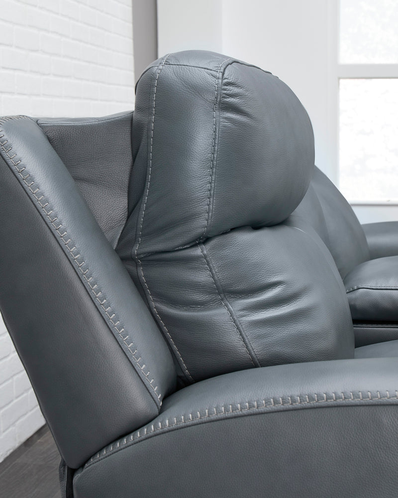 Dunwell Dual Power Reclining Chair - Steel