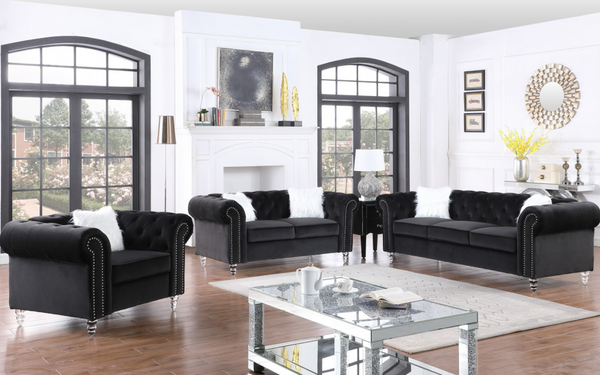 Corey Sofa & loveseat package - Black