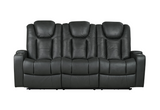 Albus Power Reclining Sofa with Drop Down Table & Cupholder