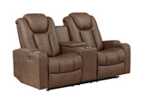 Albus Power Reclining Loveseat with Storage Console