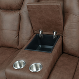 Albus Power Reclining Loveseat with Storage Console