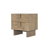 Atlantis nightstand front view in modern bedroom setting