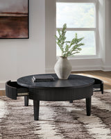 Close-up of Black Buck coffee table highlighting surface finish and craftsmanship