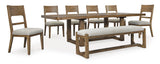 Cabalynn 6Pcs Ext. Dining Table Set