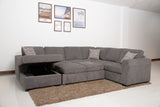 Modern 4 piece sectional with deep seating