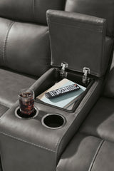 Corwell Power Recliner Loveseat with ADJ Headrest and Console