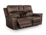 Corwell Power Recliner Loveseat with ADJ Headrest and Console