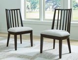 Galliden 7pcs dining set styled in dining room at Couch9 Calgary furniture store