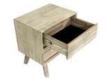 Top view of Gia 2 drawer nightstand surface and finish
