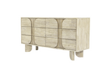 Haru dresser front view in modern bedroom setting
