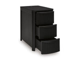 Helios Chairside End Table w/ 3 Drawers