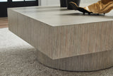 Close-up of Jorielyn square cocktail table highlighting surface finish and craftsmanship