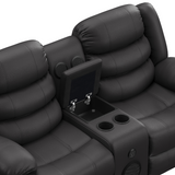Krypton Manual Reclining Loveseat w/ Bluetooth Speaker and LED Lighting