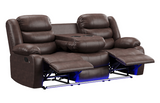 Krypton Manual Reclining Sofa with drop down table and LED Lighting