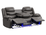Krypton Manual Reclining Sofa with drop down table and LED Lighting