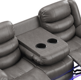 Krypton Manual Reclining Sofa with drop down table and LED Lighting