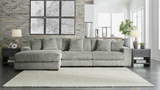 Larco 3 piece sectional with chaise in Fog color