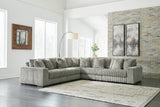 Larco 5 piece sectional in Fog color
